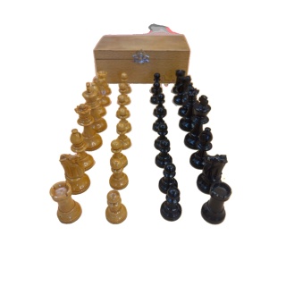 Pièces d'Échecs en Bois - Jeu de stratégie 2 joueurs - Complet
