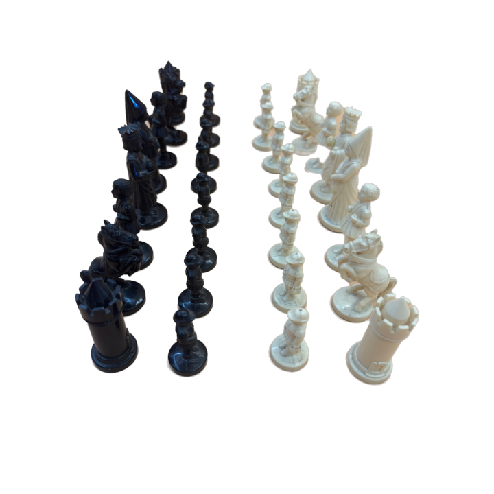 Jeu d'Echecs Médiéval - Plastique - Jeu de strategie +8 ans 2