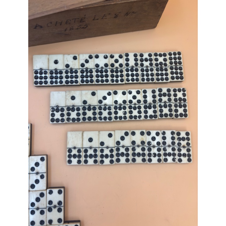 Dominos Anciens Os et Ebene 1855 - Jeu de reflexion 8 ans 2-4