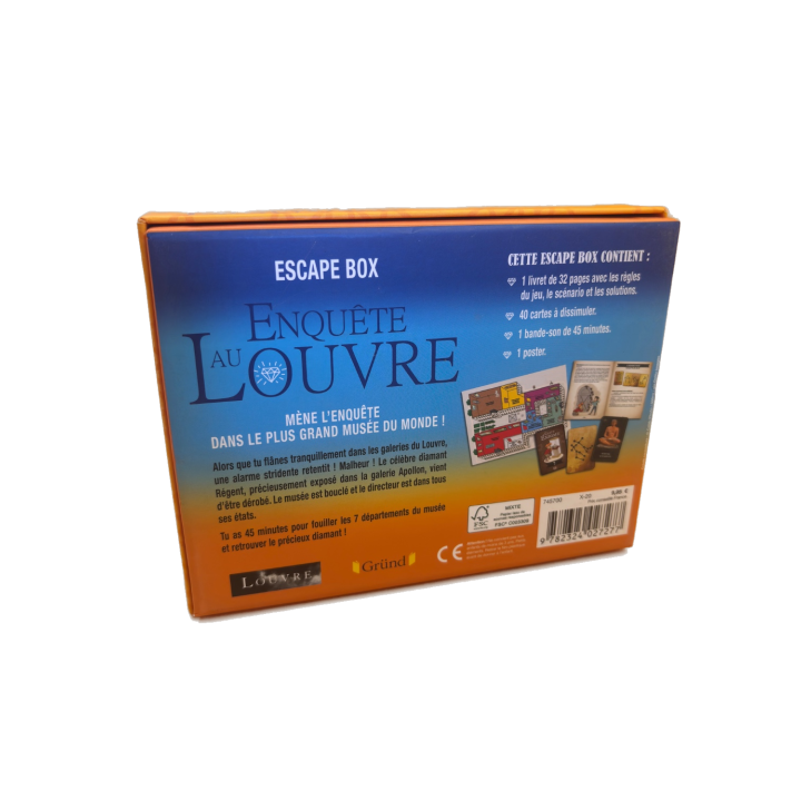 Enquete au Louvre - Grund - Escape Box cooperatif 8 ans 2-6