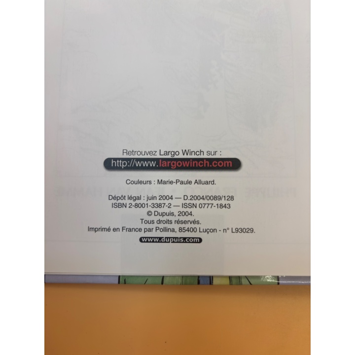 Largo Winch - Le Prix de l'Argent Tome 13 - Dupuis - BD Aventure