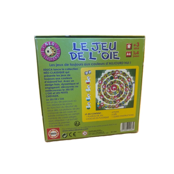 Le Jeu de l'Oie - Educa - Jeu famille 3 ans 1-4 joueurs -