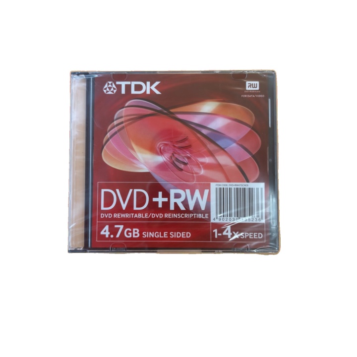 DVD+RW TDK 4.7GB Rewritable 1-4x Speed Single Sided - Support