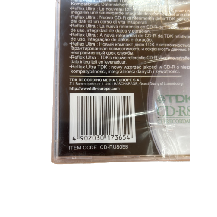 CD-R80 TDK Reflex Ultra - Lot de 10 CD Recordables 700MB -