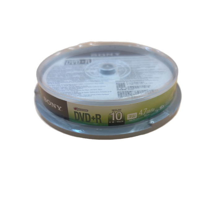 DVD+R Sony 4.7GB 16x - Pack 10 disques vierges - Bon etat |