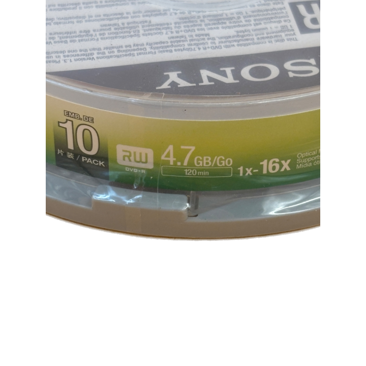 DVD+R Sony 4.7GB 16x - Pack 10 disques vierges - Bon etat |