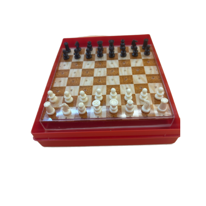 Jeu d'Echecs Magnetique - Voyage Plastique Rouge 2 joueurs -