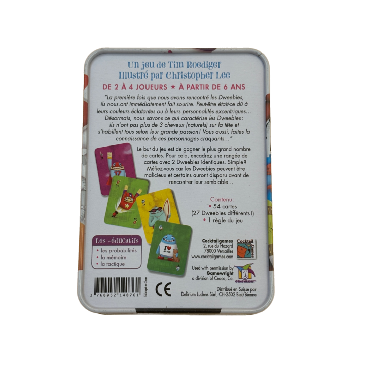 Dweebies - Cocktail Games - Jeu de cartes memoire 6 ans 2-4