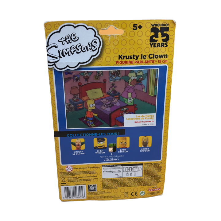 Krusty le Clown - The Simpsons - Figurine parlante 15 cm 5 ans -