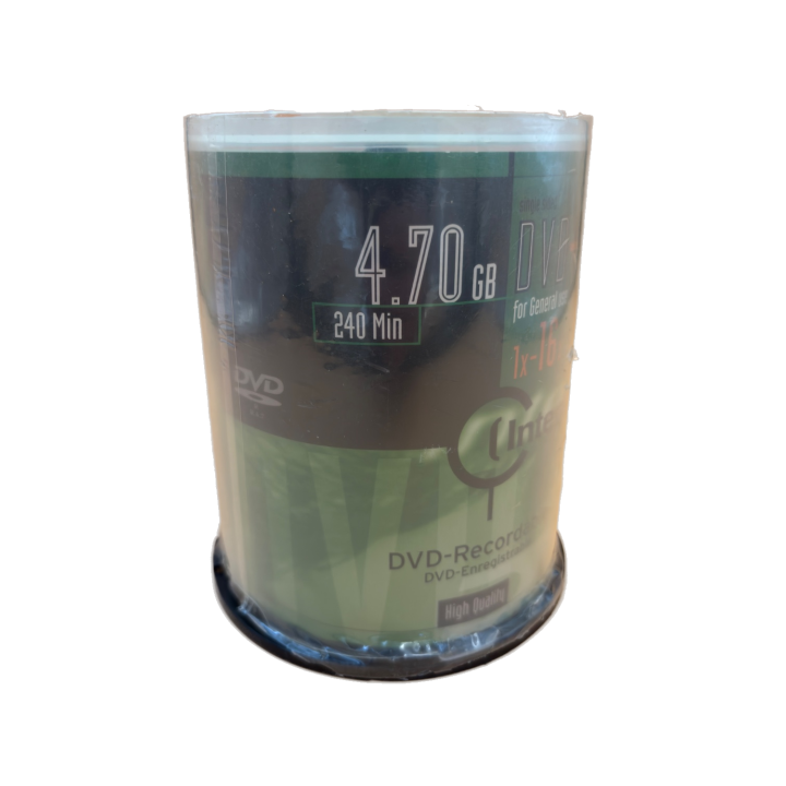 DVD-R Intenso 4.7GB 16x - Lot 100 disques vierges enregistrables
