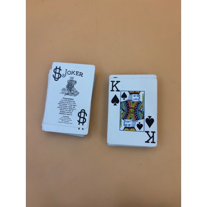 Coffret 2 Jeux de Cartes As de Pique - Boite bois cartes poker -
