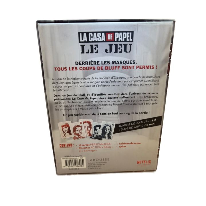 La Casa de Papel - Larousse - Jeu de bluff 8 ans 4-8 j