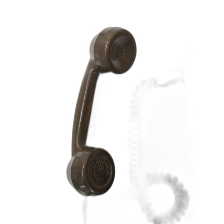 Téléphone Fixe à Touches PTT Socotel S63 Années 80 - Marron Vintage - 