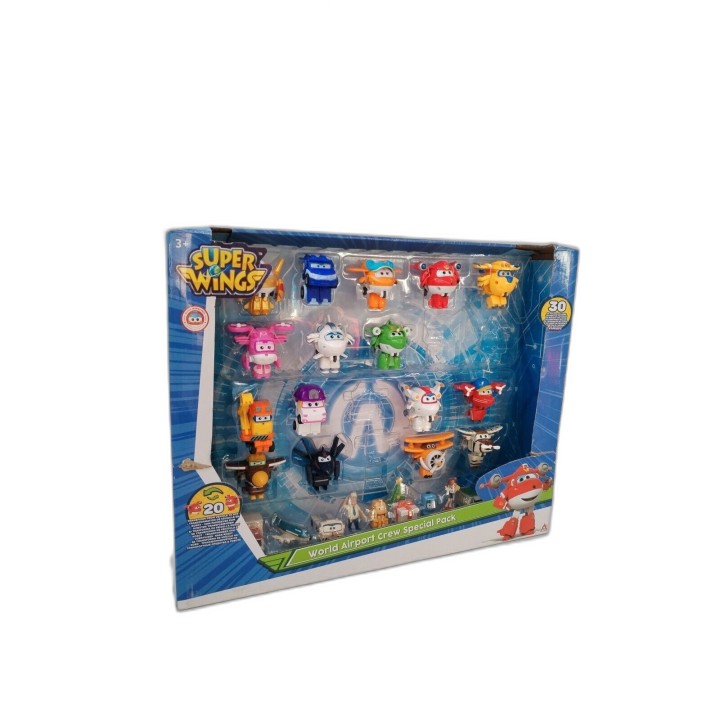 Super Wings World Airport Crew Special Pack - 26/30 Figurines dont 20 