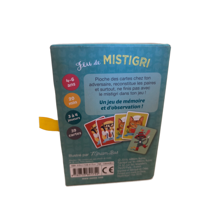 Mistigri Chiens et Chats - Auzou - Jeu Cartes 4 ans 3-4j