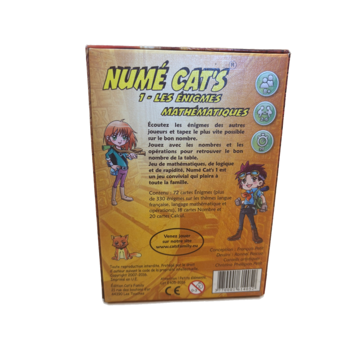 Numé Cat's - Cat's Family - Jeu mathématiques 8 ans 2-6 j