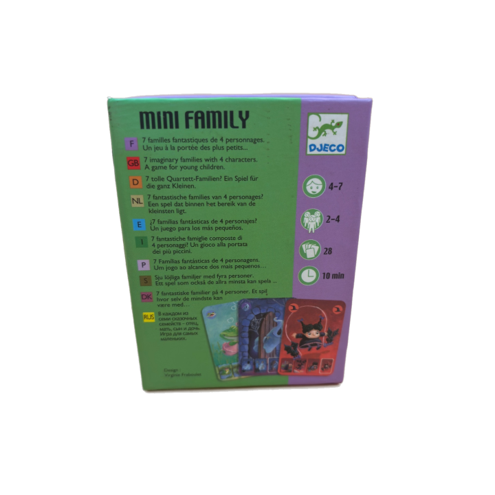 Mini Family - Djeco - Jeu cartes famille 4 ans 2-4 j