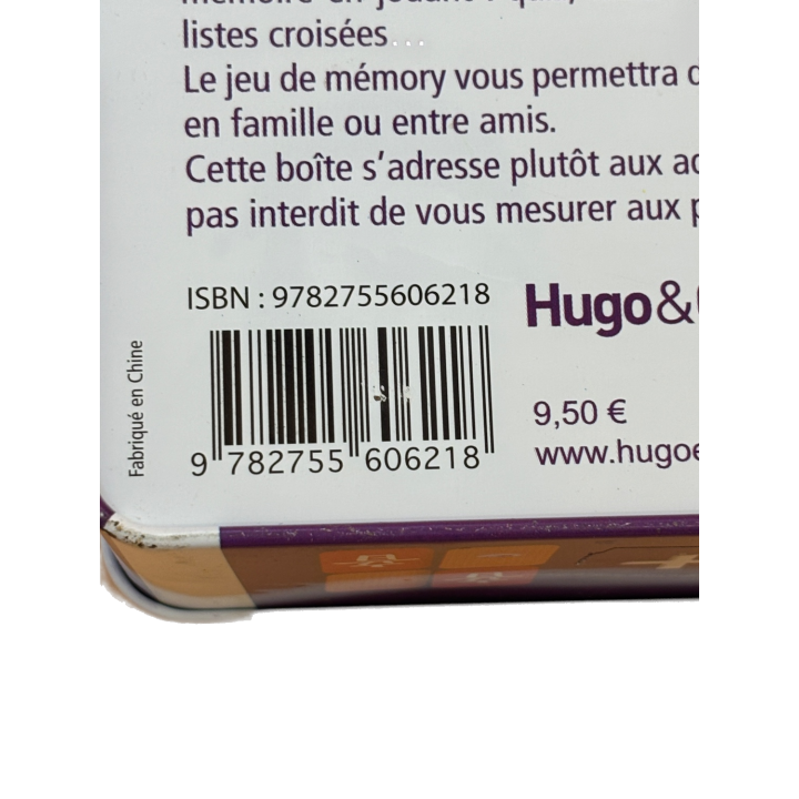 Jeux de Mémoire - Hugo&Cie - 1 Livre + Memory