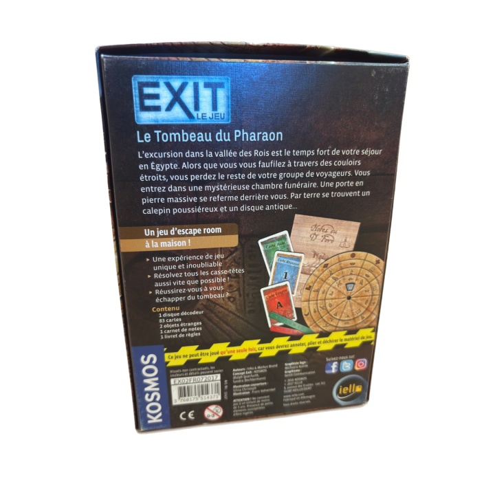 EXIT Le Tombeau du Pharaon - Kosmos - Escape Game 10 ans 1-4 j