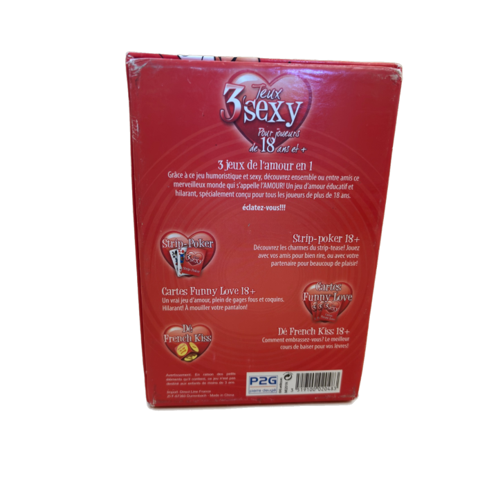 3 Jeux Sexy - P2G - Jeu Ambiance 18+ - Cartes Adultes