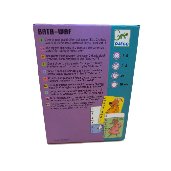 Bata-Waf - Djeco - Jeu de cartes bataille 3 ans 2-4 j