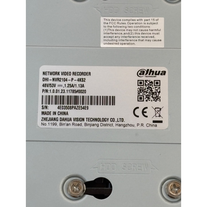 Dahua NVR2104-P-4KS2 - Enregistreur vidéo réseau 4 canaux PoE