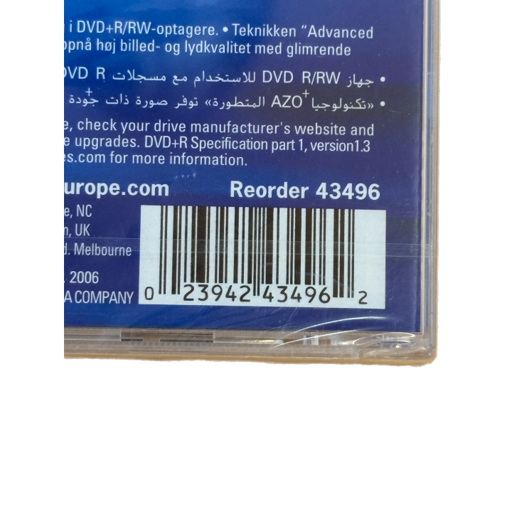 DVD+R Verbatim 4.7GB 16x - Advanced AZO+ - Support vierge