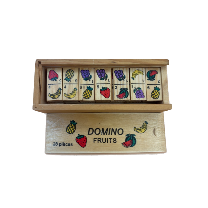 Domino Fruits - Jeujura - 28 pcs Bois 3+ ans 2-4 joueurs