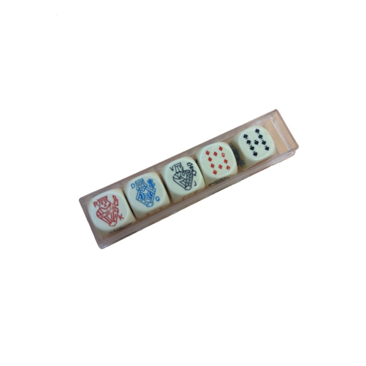 Dés Poker - Set 5 Dés 1.5cm - Jeu Hasard Cartes Occasion
