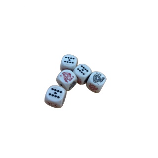 Dés Poker - Lot 5 Dés Plastique - Jeu Hasard Cartes Occasion