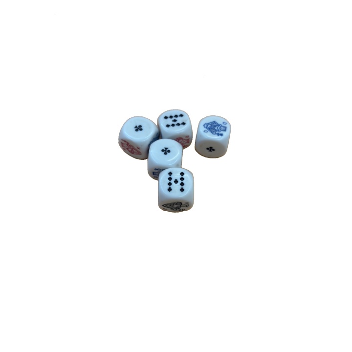 Dés Poker - Lot 5 Dés Plastique - Jeu Hasard Cartes Occasion