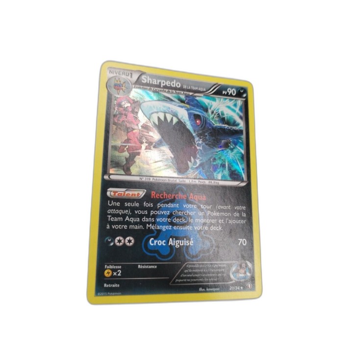 Carte Pokémon Sharpedo Team Aqua 21/34 Holo Reverse FR 2015 - Double D