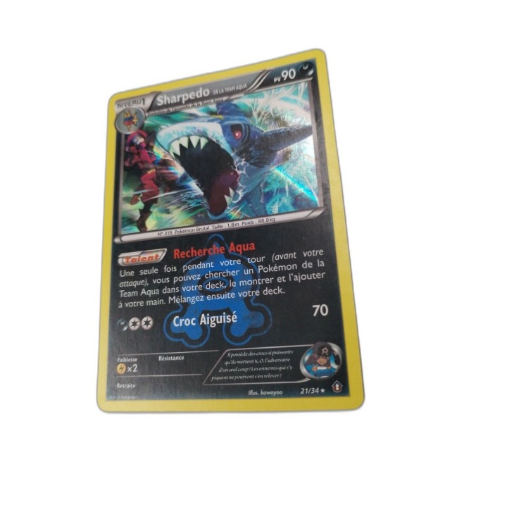 Carte Pokémon Sharpedo Team Aqua 21/34 Holo Reverse FR 2015 - Double D
