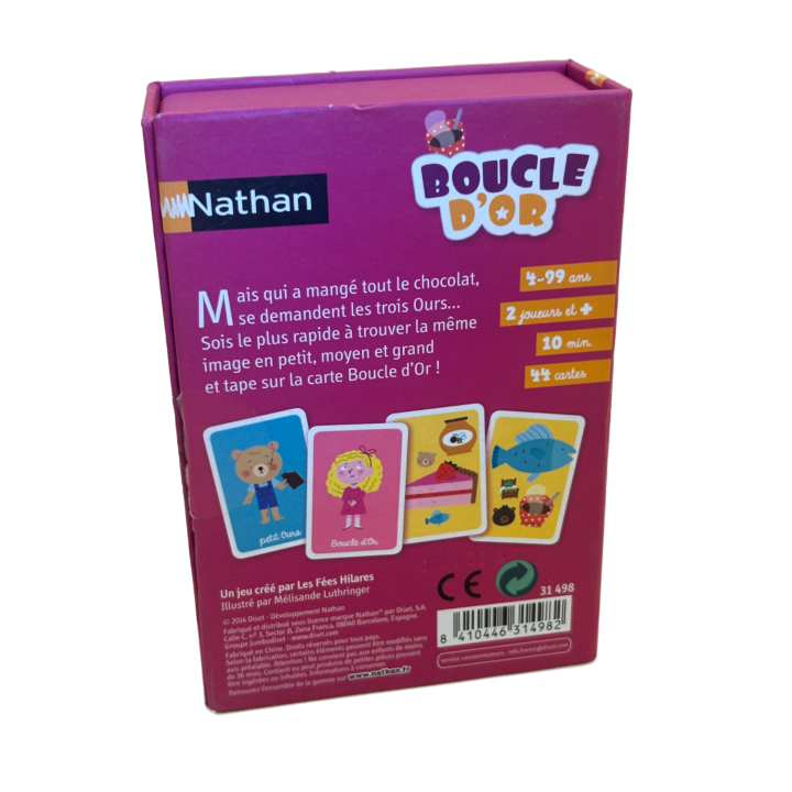 Boucle d'Or - Nathan - Jeu Observation 4 ans 2j+