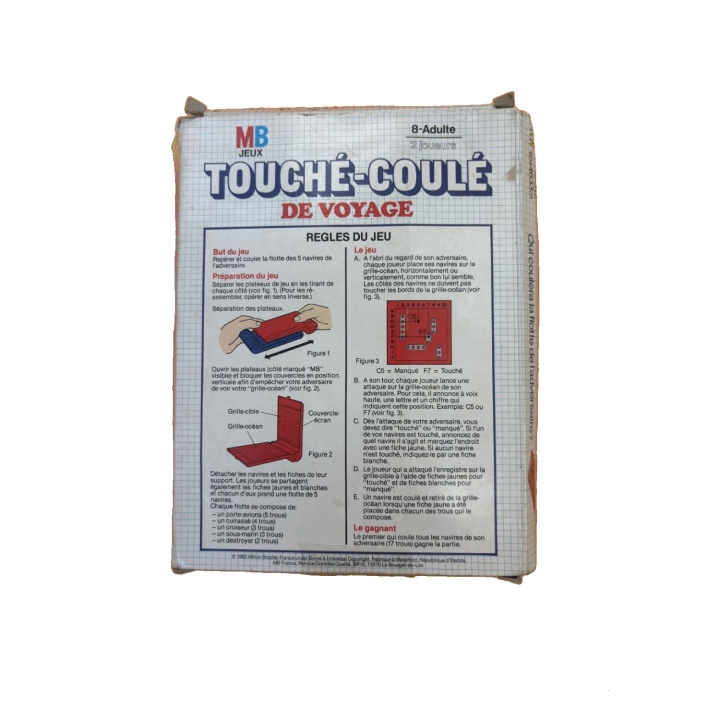 Touché-Coulé Voyage - MB Jeux - Bataille Navale 8 ans 2j