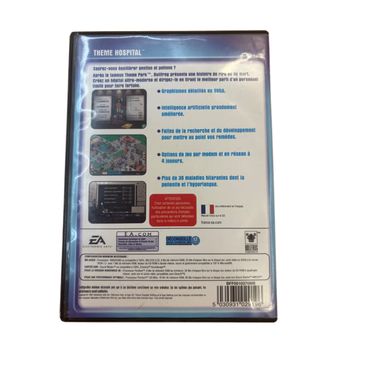 Theme Hospital - Bullfrog/EA - PC CD-ROM Gestion
