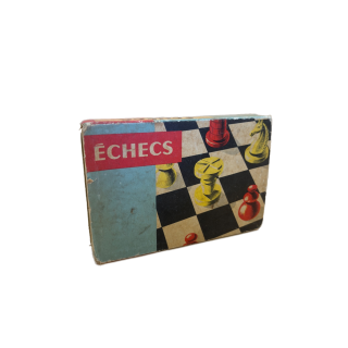 Jeu d'Échecs Vintage Plastique - Boîte Jaune - 2 Joueurs