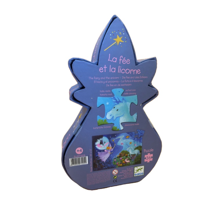 Puzzle Fée et Licorne - Djeco - 36 pcs 4 ans Silhouette