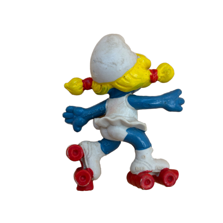 Figurine Schtroumpfette Roller - Schleich - 1980 PEYO