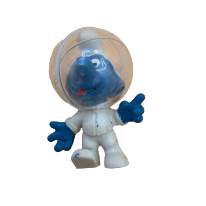 Figurine Schtroumpf Astronaute - Schleich - 5cm - Vintage 1983