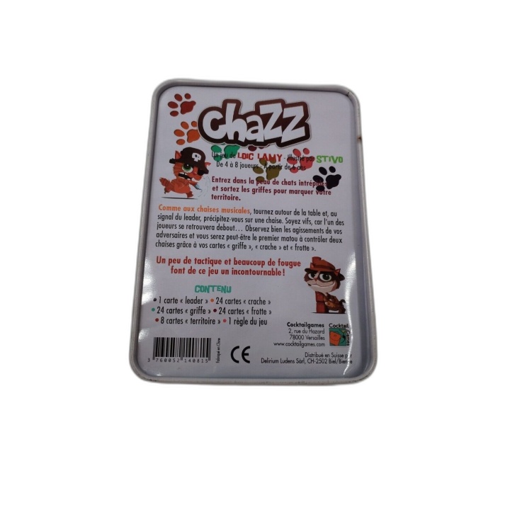 Chazz - Cocktail Games - Jeu de Cartes Familial Boîte Métal - 2 Joueur