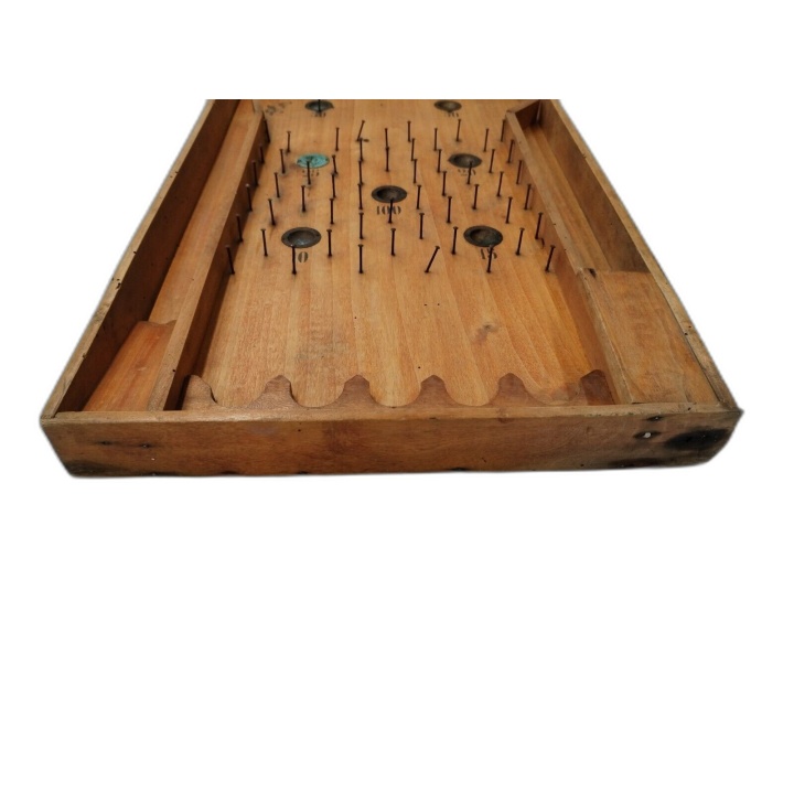 Bagatelle en Bois Ancienne - Flipper Table Vintage - Jeu Adresse Rétro