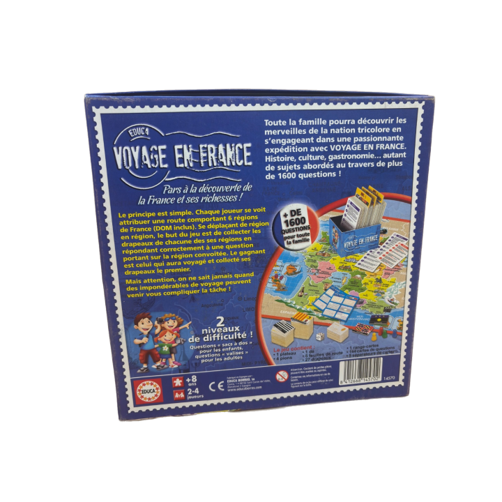 Voyage en France - Educa - Jeu Quizz Famille 8 ans 2-4 j