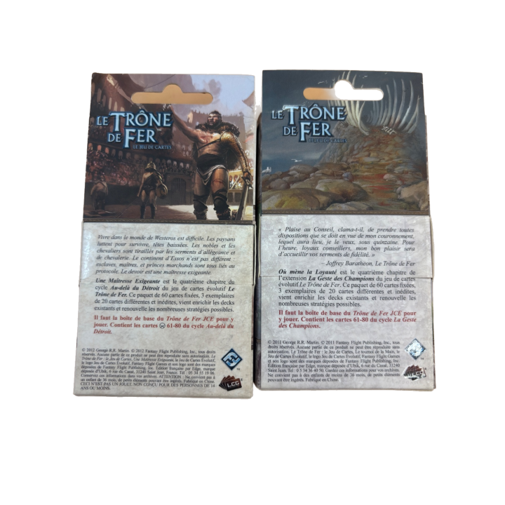 Le Trône de Fer JCE - FFG - Jeu Cartes 14 ans 2-4 j + 2 Ext