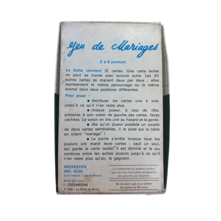 Jeu de Mariages - Dujardin - Jeu de cartes 3 ans 2-6 j