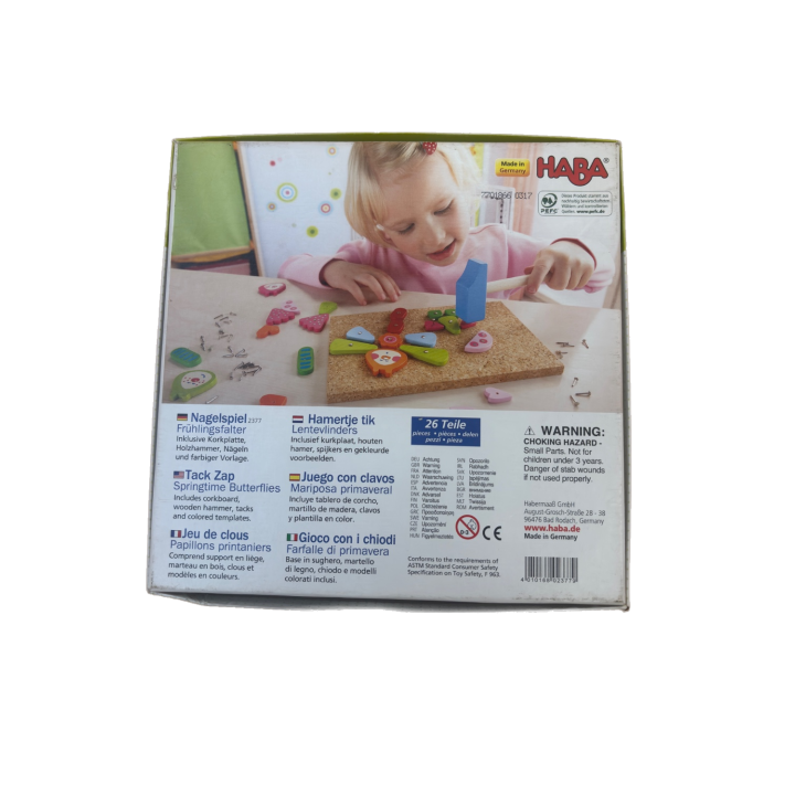 Jeu de Clous Papillons Printemps - HABA - Jouet Enfant 3 ans