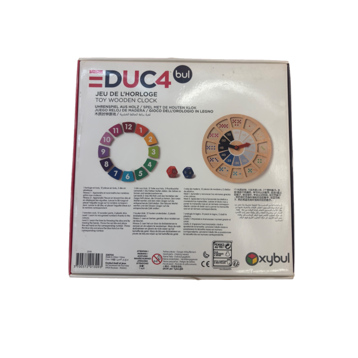 Jeu de l'Horloge - Educ4bul - Horloge Bois Éducatif 3 ans