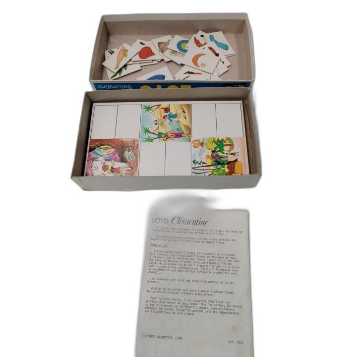Loto Les Voyages de Clémentine - Volumétrix - Jeu Enfant Vintage - Occ