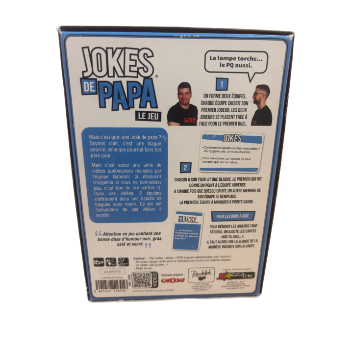 Jokes de Papa - Gigamic - Jeu ambiance 16 ans 2-4 j