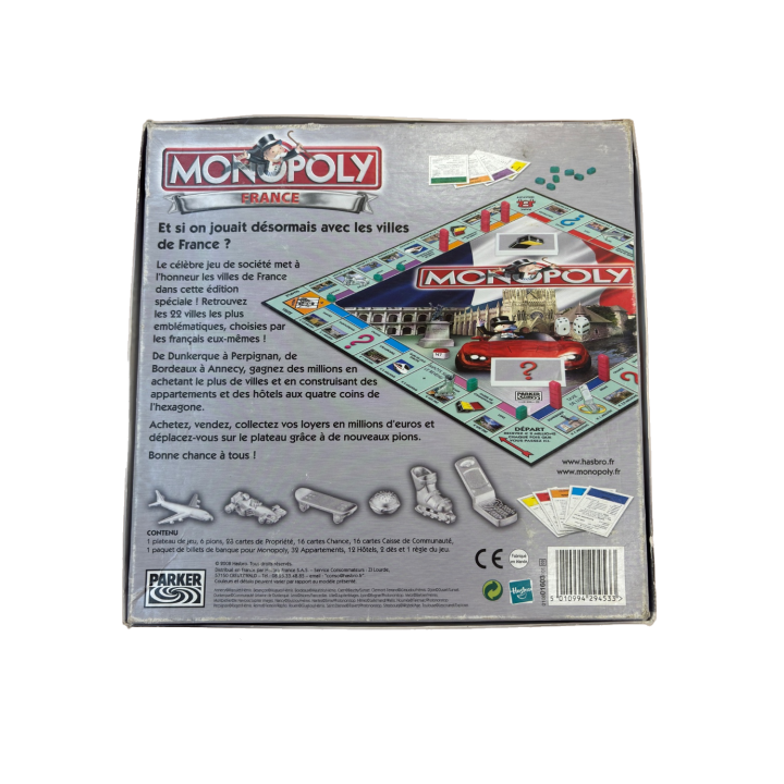 Monopoly France - Hasbro - Jeu Stratégie 8 ans 2-6 j